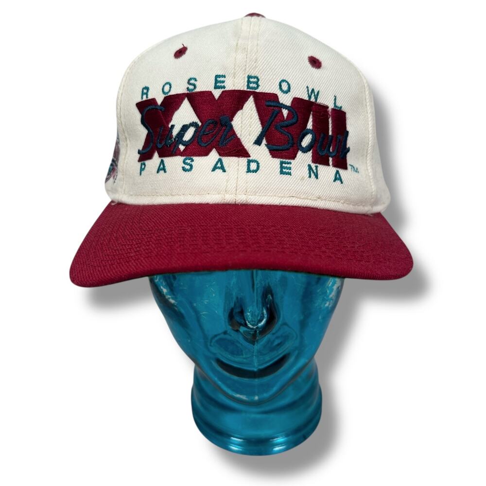 Vintage Sports Specialties Super Bowl XXVII Snapback Hat‎ White Red Cap 90s
